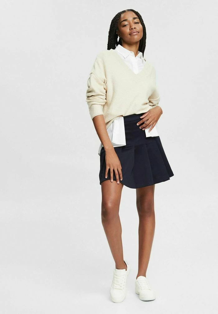 Edc By Esprit MIT V-AUSSCHNITT - Jumper - Sand 2 Edc By Esprit MIT V-AUSSCHNITT - Jumper - Sand - Image 2