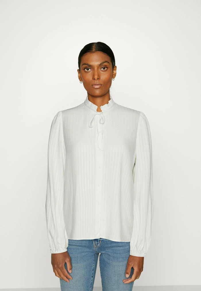 Edc By Esprit FRILL - Button-down Blouse - Off-white 1 Edc By Esprit FRILL - Button-down Blouse - Off-white