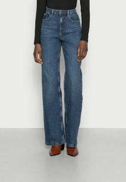 Edc By Esprit WIDE LEG - Flared Jeans - Blue Dark Wash