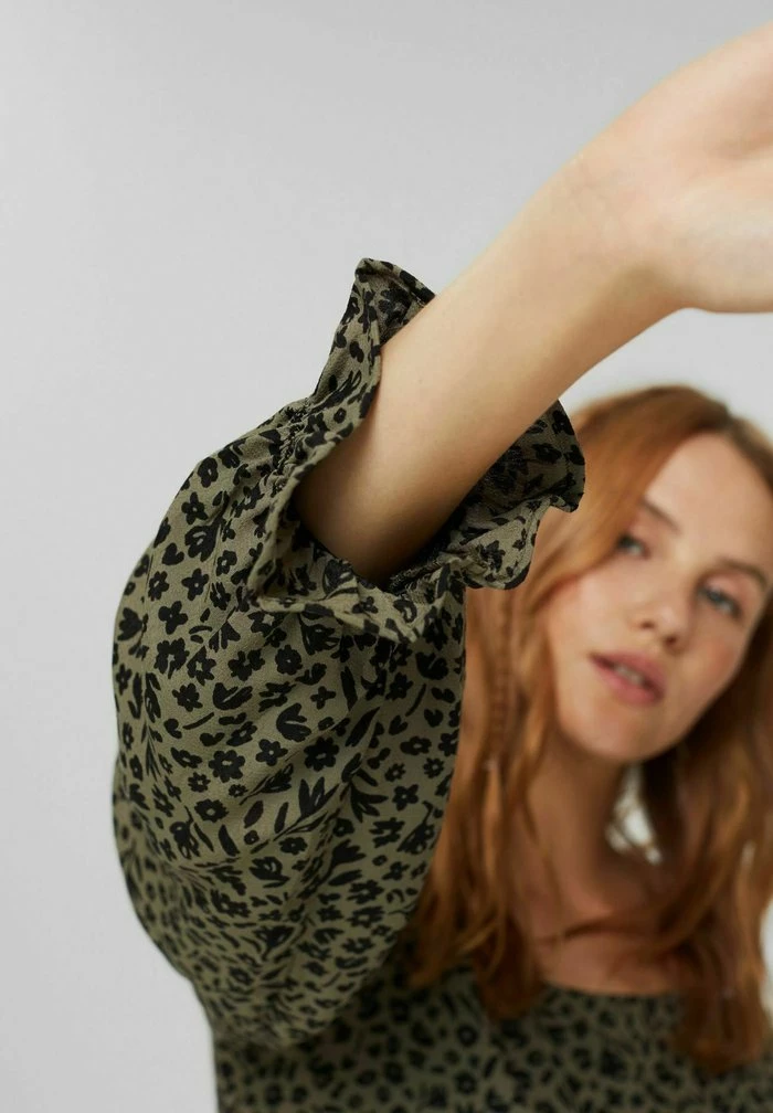 Edc By Esprit EASY BLOUSE - Blouse - Dark Khaki 5 Edc By Esprit EASY BLOUSE - Blouse - Dark Khaki - Image 5