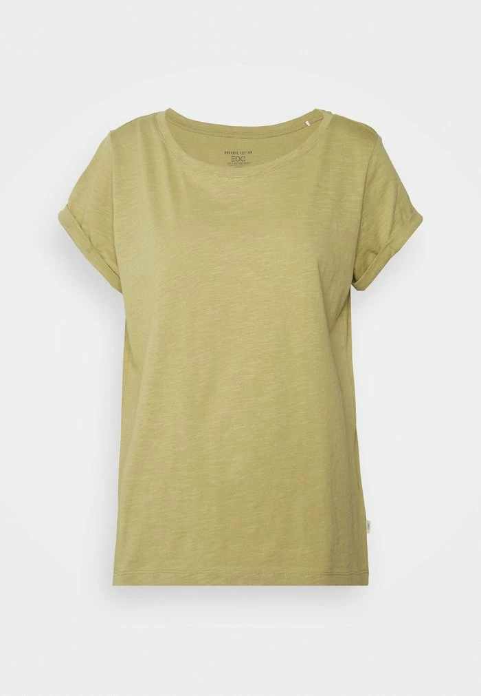 Edc By Esprit ROUND NECK - Basic T-shirt - Leaf Green 1 Edc By Esprit ROUND NECK - Basic T-shirt - Leaf Green