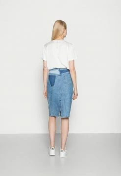 Edc By Esprit SKIRT - Denim Skirt - Blue Medium Wash -edc by Esprit Shop 36f0c1f652854724a2f7292b963a3ac9