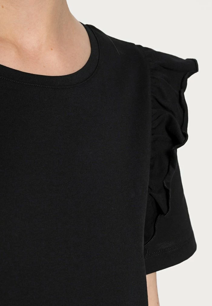 Edc By Esprit FRILL DRESS - Day Dress - Black 5 Edc By Esprit FRILL DRESS - Day Dress - Black - Image 5