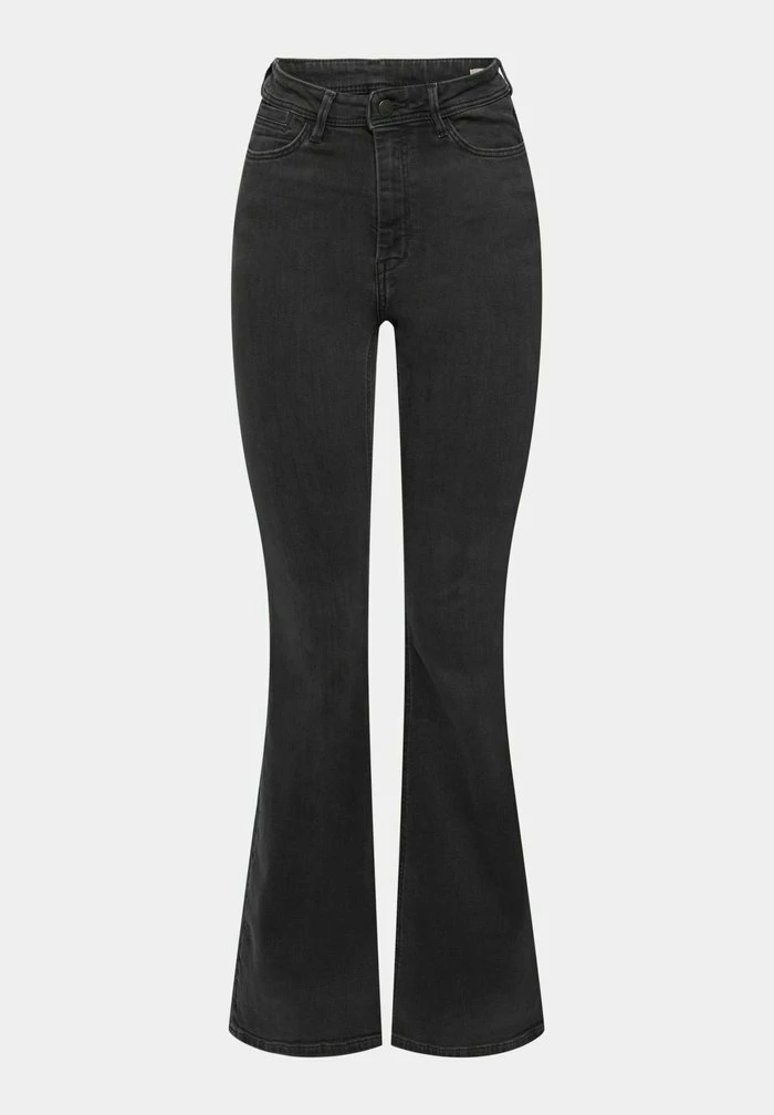 Edc By Esprit Flared Jeans - Black Dark Washed 9 Edc By Esprit Flared Jeans - Black Dark Washed - Image 9