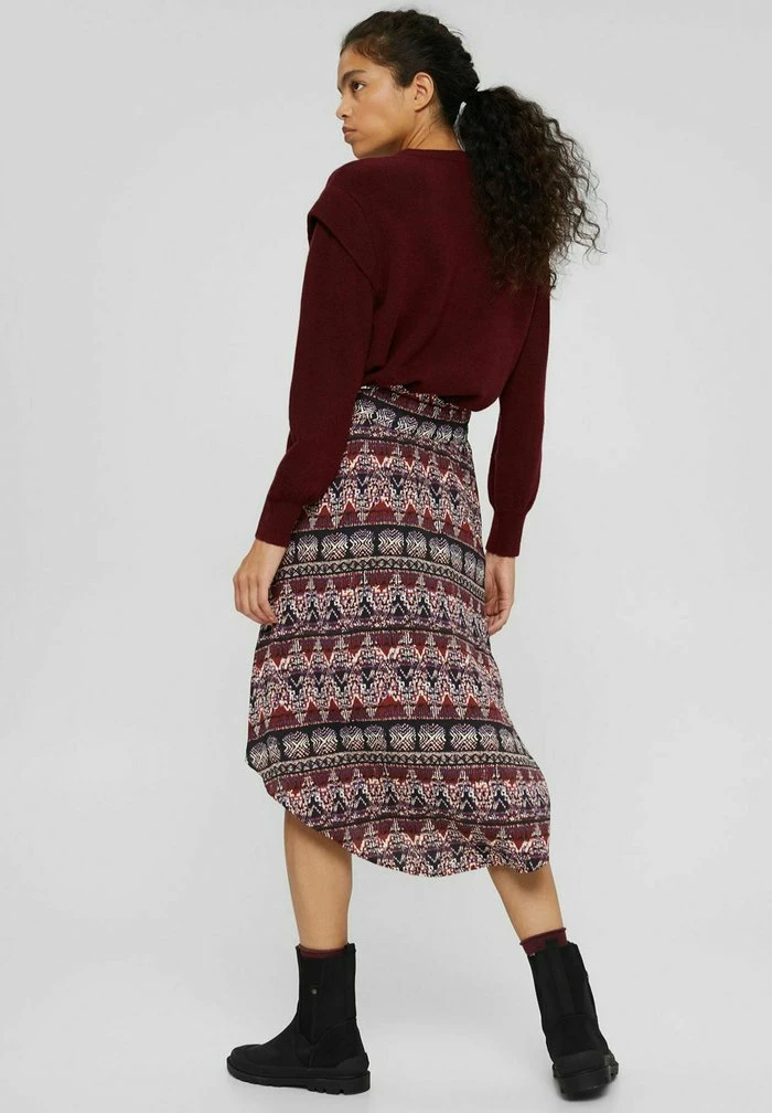 Edc By Esprit A-line Skirt - Garnet Red 3 Edc By Esprit A-line Skirt - Garnet Red - Image 3