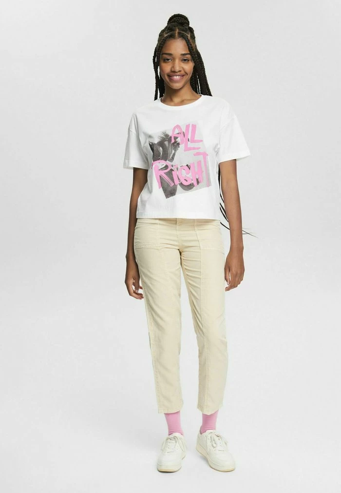 Edc By Esprit Trousers - Sand 2 Edc By Esprit Trousers - Sand - Image 2