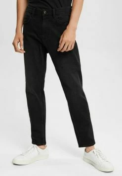 Edc By Esprit STRETCH - Straight Leg Jeans - Black Dark Wash