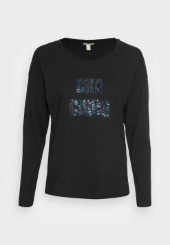Edc By Esprit ARTWORK - Long Sleeved Top - Black -edc by Esprit Shop 3c3532da38b24ceabf32d63ab6fca6d2