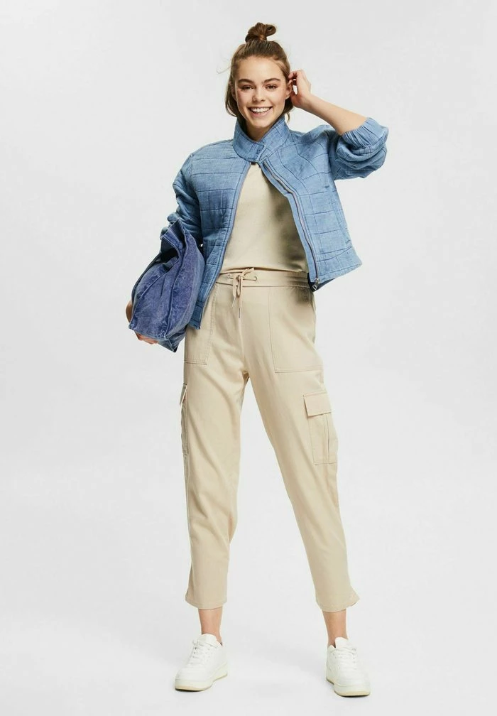 Edc By Esprit Cargo Trousers - Sand 1 Edc By Esprit Cargo Trousers - Sand