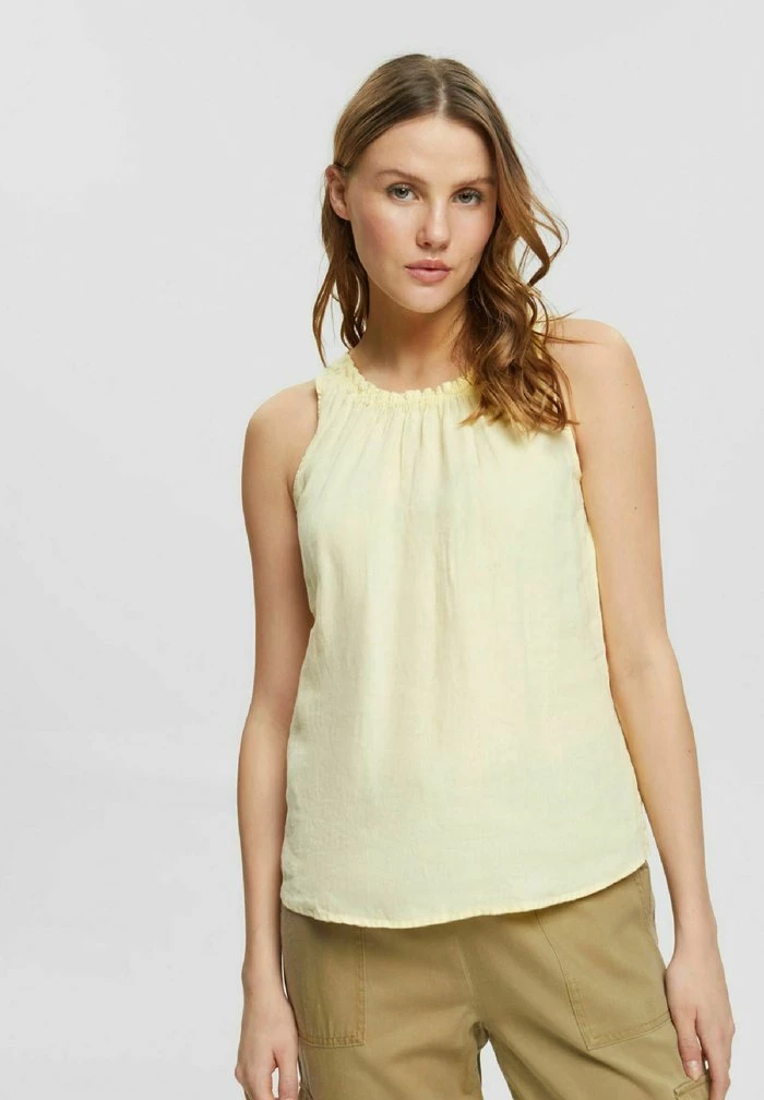 Edc By Esprit Blouse - Pastel Yellow 1 Edc By Esprit Blouse - Pastel Yellow