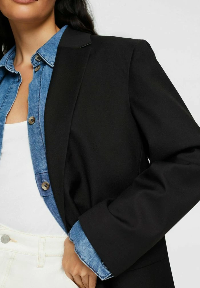 Edc By Esprit Short Coat - Black 4 Edc By Esprit Short Coat - Black - Image 4