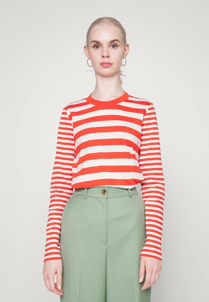 Edc By Esprit STRIPE - Long Sleeved Top - Red 1 Edc By Esprit STRIPE - Long Sleeved Top - Red