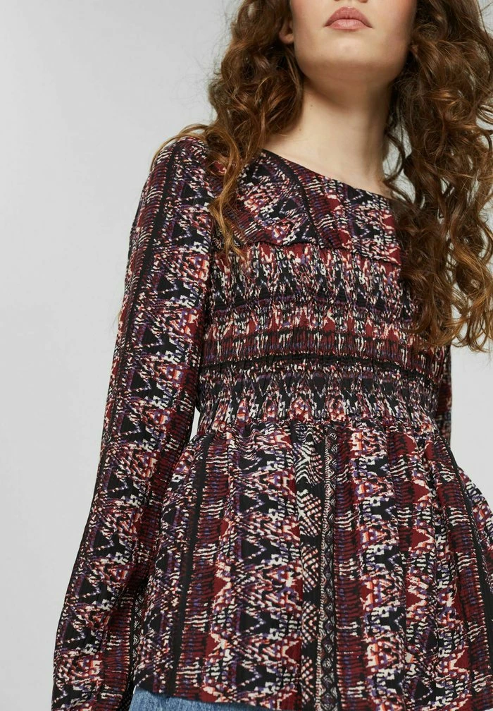 Edc By Esprit MIT SMOK DETAILS - Blouse - Garnet Red 4 Edc By Esprit MIT SMOK DETAILS - Blouse - Garnet Red - Image 4