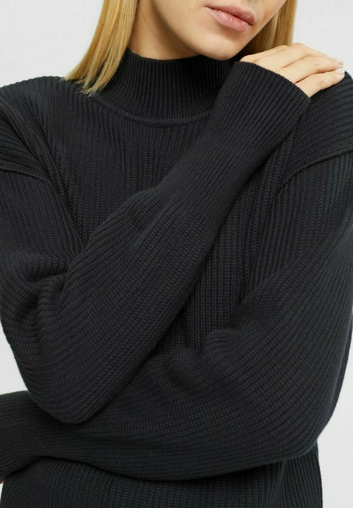 Edc By Esprit MIT MOCKNECK - Jumper - Black 4 Edc By Esprit MIT MOCKNECK - Jumper - Black - Image 4