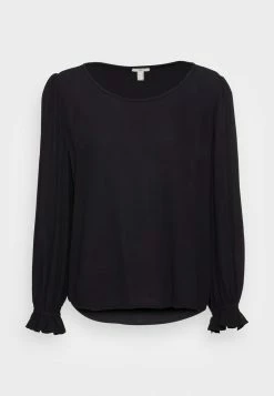 Edc By Esprit EASY BLOUSE SOLID - Blouse - Black -edc by Esprit Shop 3fd6dc58ceac4aa5a285a8d356785f3f