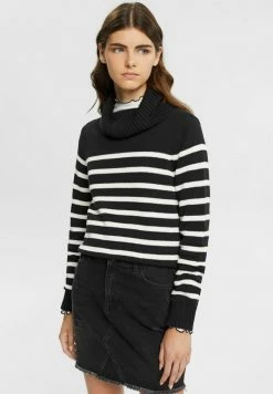 Edc By Esprit MIT STREIFEN - Jumper - Black