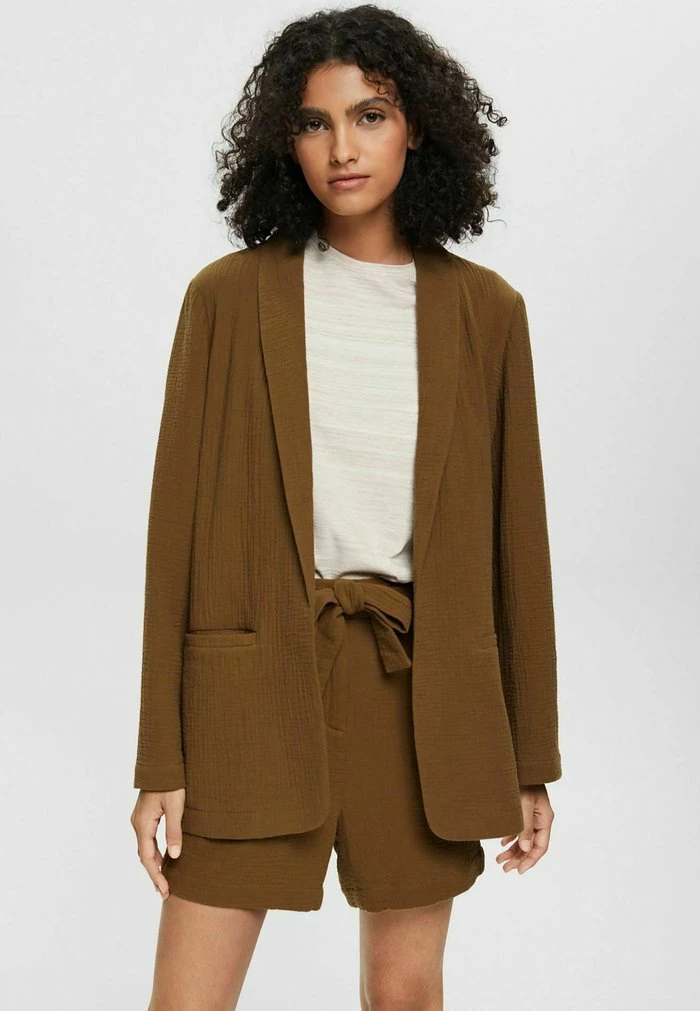 Edc By Esprit Blazer - Khaki Green 1 Edc By Esprit Blazer - Khaki Green