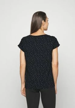 Edc By Esprit SLUB ROUND NECK WITH - Print T-shirt - Black -edc by Esprit Shop 412d0a647cc74802aa77edb2f2074443