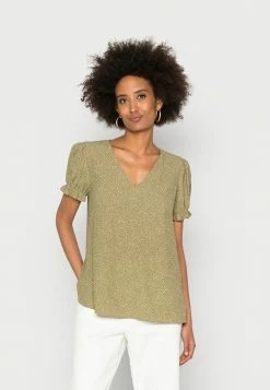 Edc By Esprit SHORT SLEEVE BLOUSE - Print T-shirt - Leaf Green