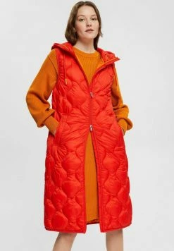 Edc By Esprit STEPPOPTIK - Waistcoat - Orange Red