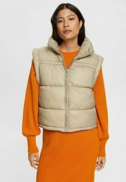 Edc By Esprit Waistcoat - Pale Khaki