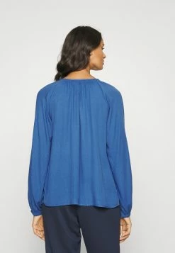 Edc By Esprit LOOSE BLOUSE - Long Sleeved Top - Blue -edc by Esprit Shop 4314bdae59b74c6288618d9f30808631