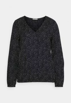 Edc By Esprit FLUID BUBBLEHEM BLOUSE PRINTED - Blouse - Black -edc by Esprit Shop 456c334ee30444abb36112f7d4ae3acc