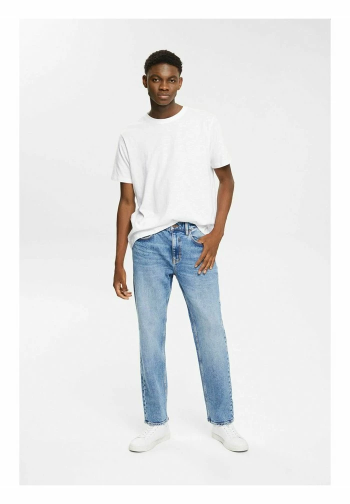 Edc By Esprit STRETCH - Straight Leg Jeans - Blue Medium Wash 1 Edc By Esprit STRETCH - Straight Leg Jeans - Blue Medium Wash