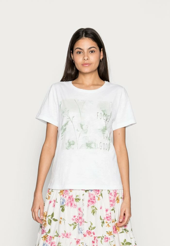 Edc By Esprit Print T-shirt - White 1 Edc By Esprit Print T-shirt - White