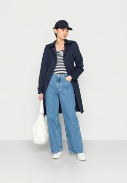 Edc By Esprit FULL NEEDLE SQUARE NECK STRIPED - Print T-shirt - Navy -edc by Esprit Shop 48b18eac03924eb5aaea2a29acbf3693