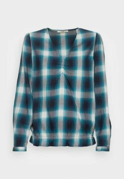 Edc By Esprit CHECK BLOUSE - Blouse - Navy