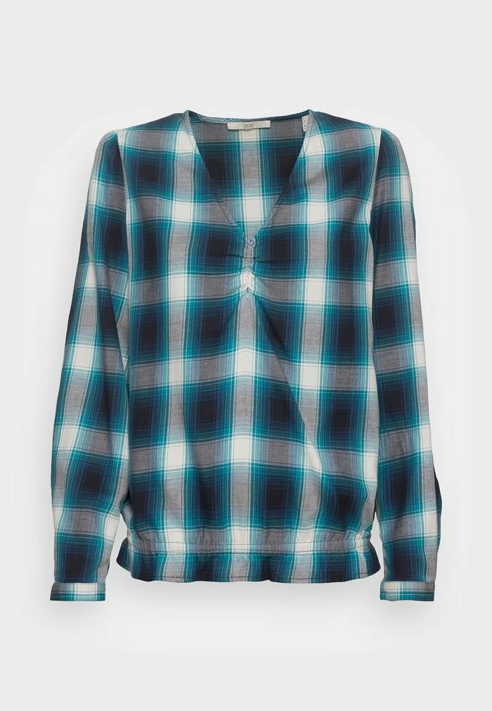 Edc By Esprit CHECK BLOUSE - Blouse - Navy 1 Edc By Esprit CHECK BLOUSE - Blouse - Navy