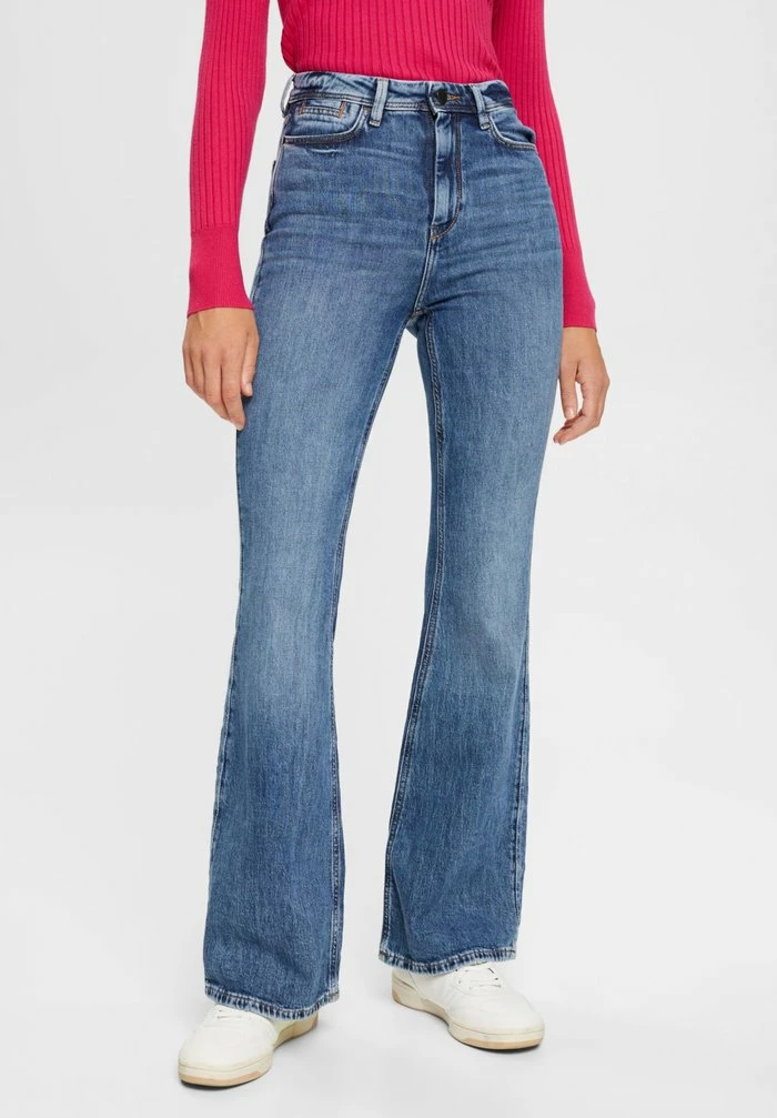 Edc By Esprit Flared Jeans - Blue Dark Wash 1 Edc By Esprit Flared Jeans - Blue Dark Wash