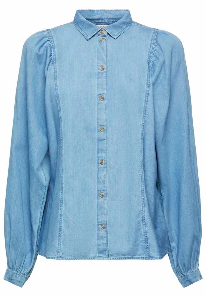 Edc By Esprit Button-down Blouse - Blue Light Wash 5 Edc By Esprit Button-down Blouse - Blue Light Wash - Image 5