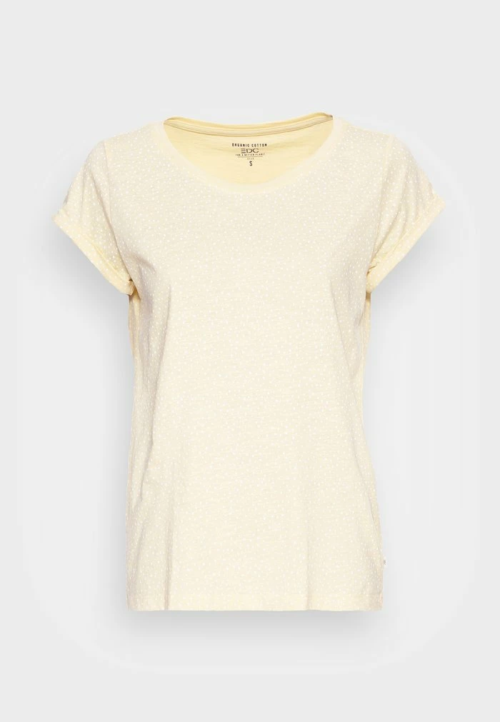 Edc By Esprit ROUNDNECK - Print T-shirt - Pastel Yellow 4 Edc By Esprit ROUNDNECK - Print T-shirt - Pastel Yellow - Image 4