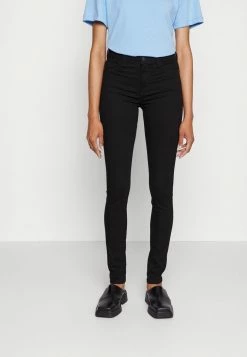 Edc By Esprit MEDIUM RISE - Jeggings - Black Rinse