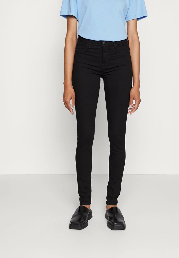 Edc By Esprit MEDIUM RISE - Jeggings - Black Rinse 1 Edc By Esprit MEDIUM RISE - Jeggings - Black Rinse