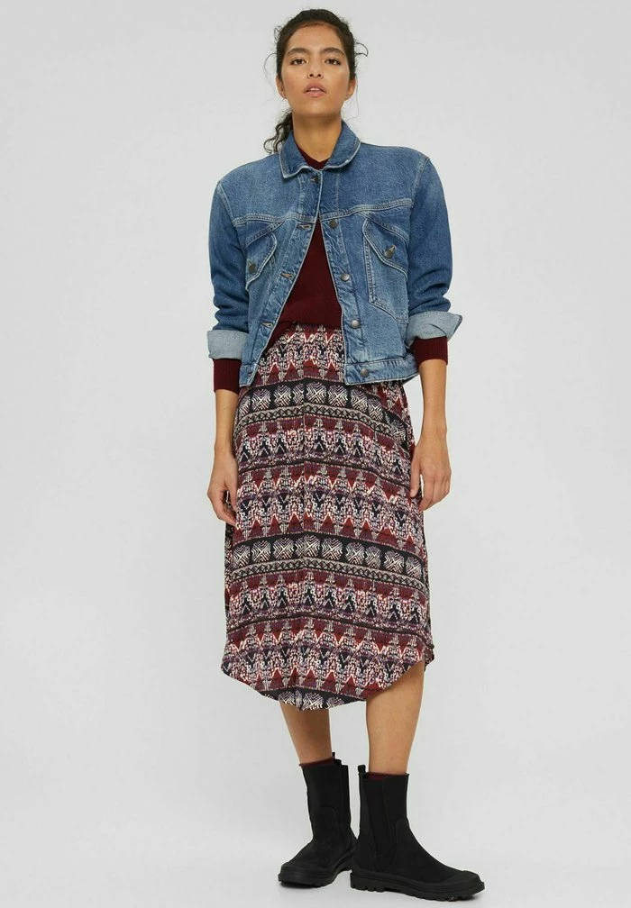 Edc By Esprit A-line Skirt - Garnet Red 6 Edc By Esprit A-line Skirt - Garnet Red - Image 6