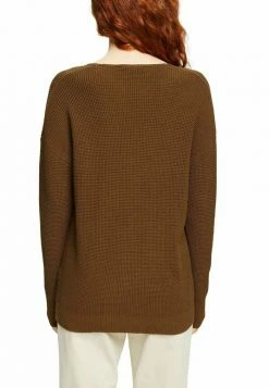 Edc By Esprit MIT V-AUSSCHNITT - Jumper - Khaki Green -edc by Esprit Shop 4b970c9f651349048faa4f9cb556a276