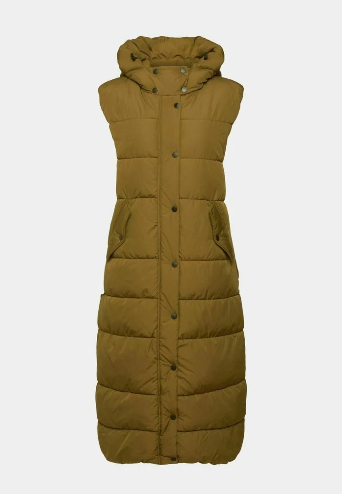 Edc By Esprit LONGLINE - Waistcoat - Khaki Green 7 Edc By Esprit LONGLINE - Waistcoat - Khaki Green - Image 7