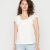 Edc By Esprit ANGLAI - Print T-shirt - Off White