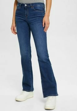 Edc By Esprit Flared Jeans - Blue Dark Washed