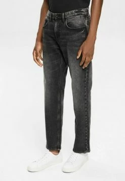 Edc By Esprit OUT STRETCH - Straight Leg Jeans - Black Medium Wash