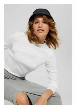 Edc By Esprit FULL NEEDLE MOCK NECK LONG SLEEVE - Long Sleeved Top - White -edc by Esprit Shop 519d5c2fdbcb4441b2c1390e39836e38