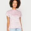 Edc By Esprit BCI STRIPE - Print T-shirt - Pink