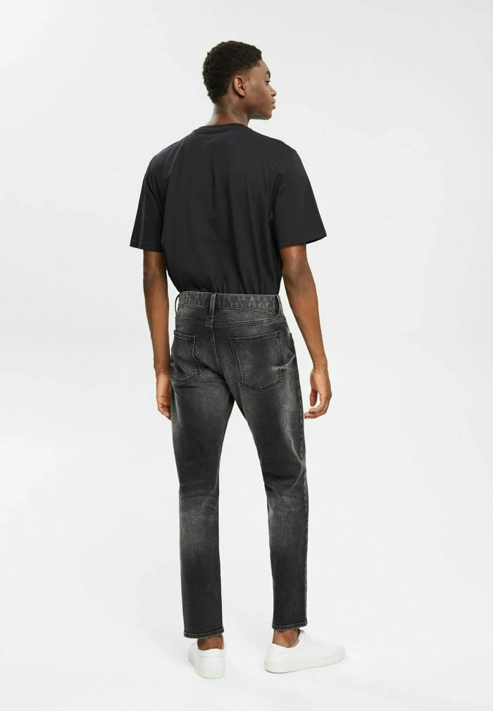 Edc By Esprit OUT STRETCH - Straight Leg Jeans - Black Medium Wash 3 Edc By Esprit OUT STRETCH - Straight Leg Jeans - Black Medium Wash - Image 3