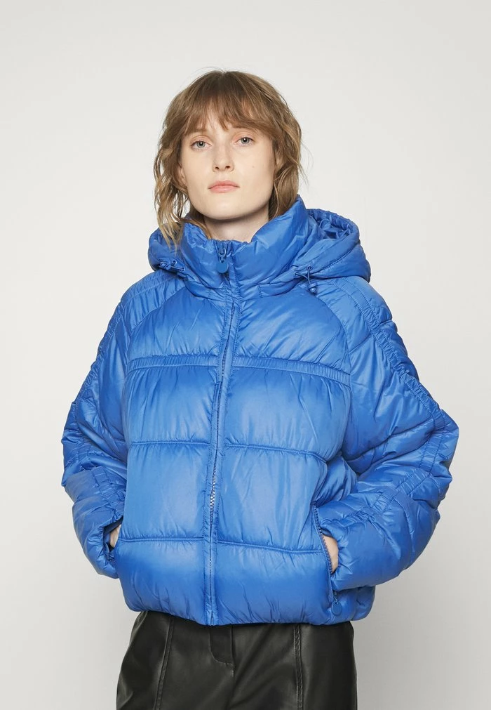 Edc By Esprit CROPPUFFER - Winter Jacket - Blue 1 Edc By Esprit CROPPUFFER - Winter Jacket - Blue
