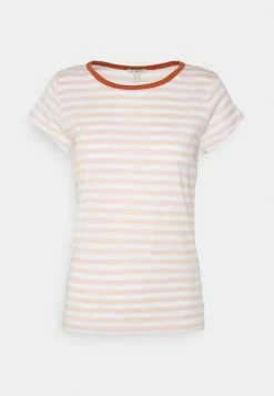 Edc By Esprit STRIPED SHORTSLEEVE TEE - Print T-shirt - Dusty Nude