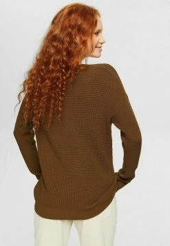 Edc By Esprit MIT V-AUSSCHNITT - Jumper - Khaki Green -edc by Esprit Shop 584df3cfb97e48a5b388d44b47663691