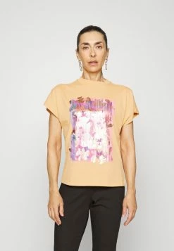 Edc By Esprit MOCKNECK - Print T-shirt - Peach